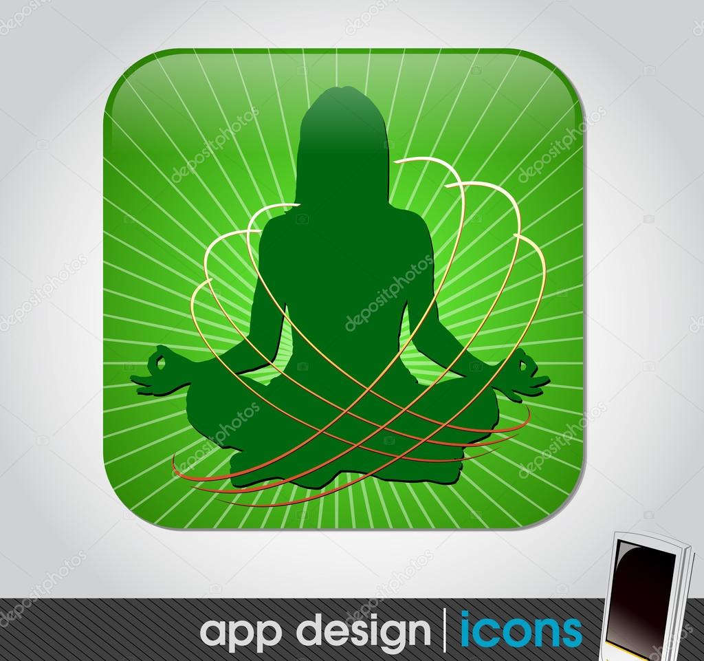Yoga app icon for mobile devices