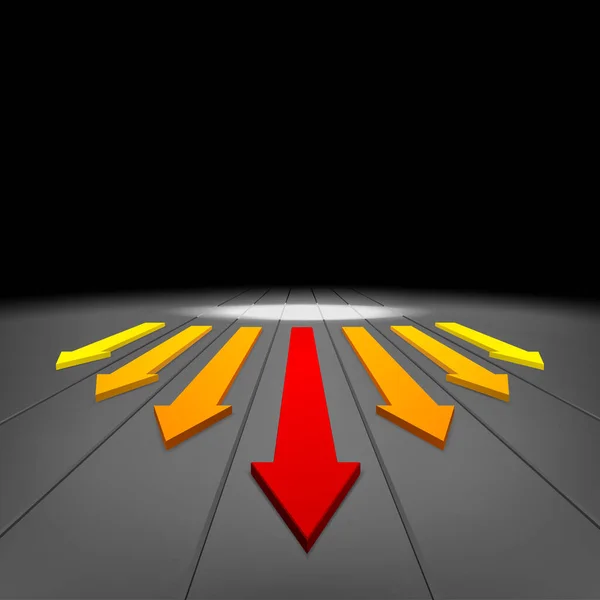 Ilustração vetorial de setas no fundo escuro —  Vetores de Stock