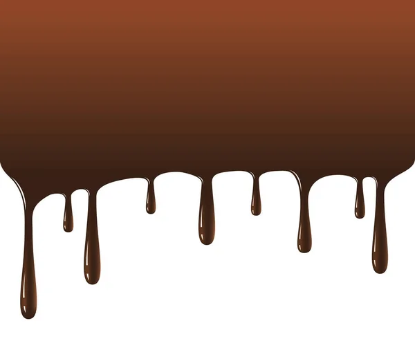 Векторная Иллюстрация Шоколадными Капельницами Белом Фоне — стоковый вектор