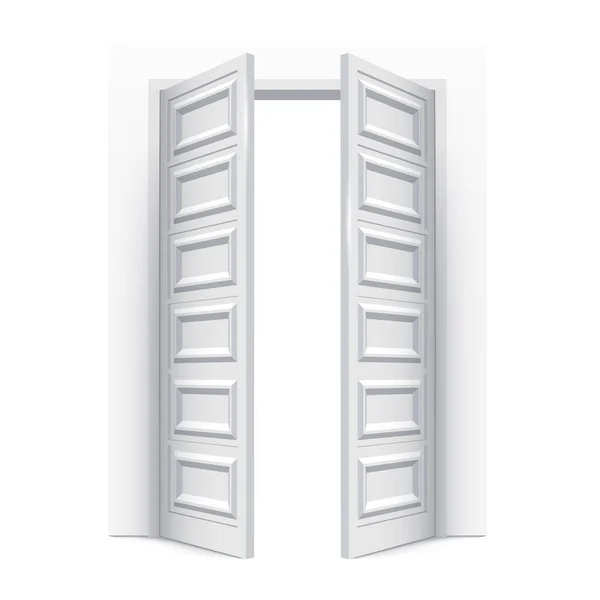 Open Door Illustration Isolated White Background — Stock Vector