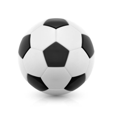 Beyaz arkaplanda izole edilmiş futbol vektör illüstrasyonu.