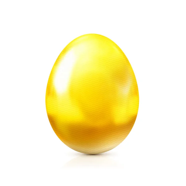 Золоте Яйце Векторні Ілюстрації Ізольовані Білому Фоні — стоковий вектор