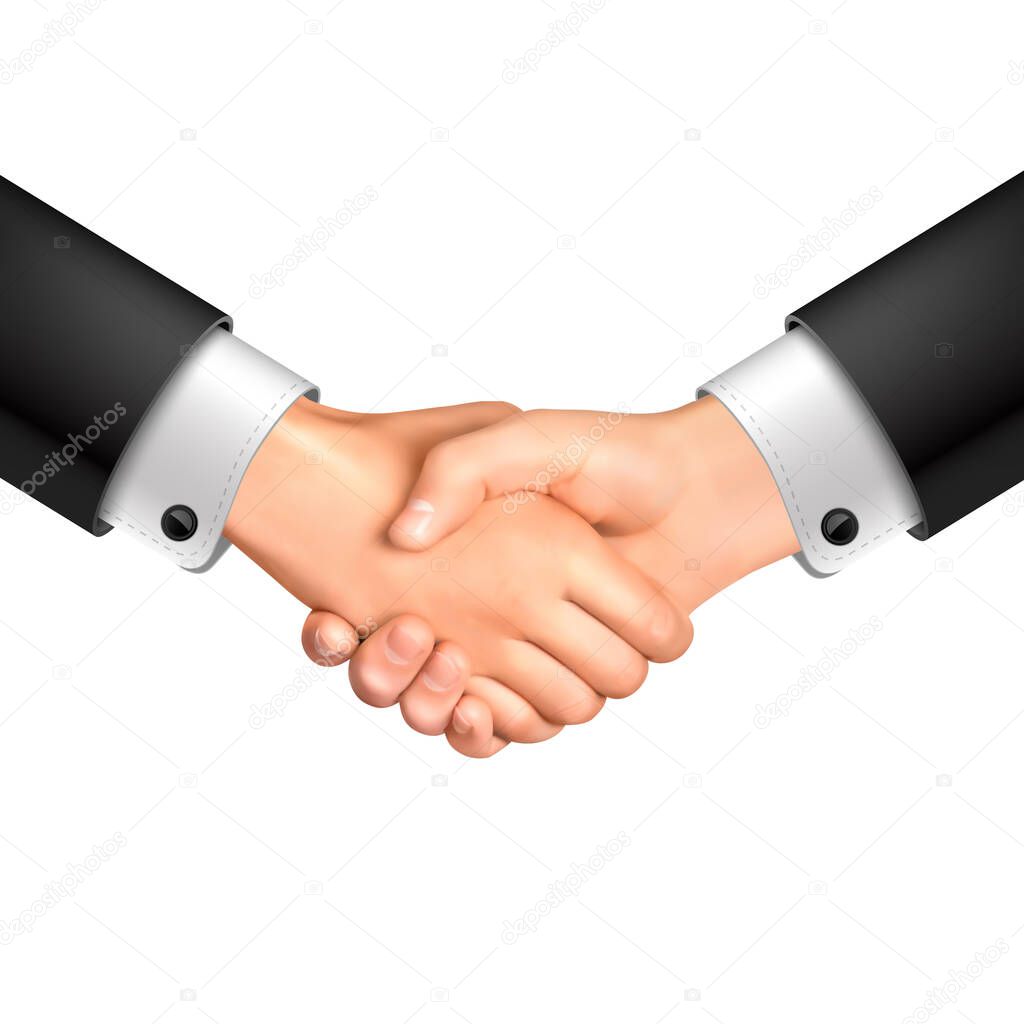 Handshake vector illustration isolated on white background