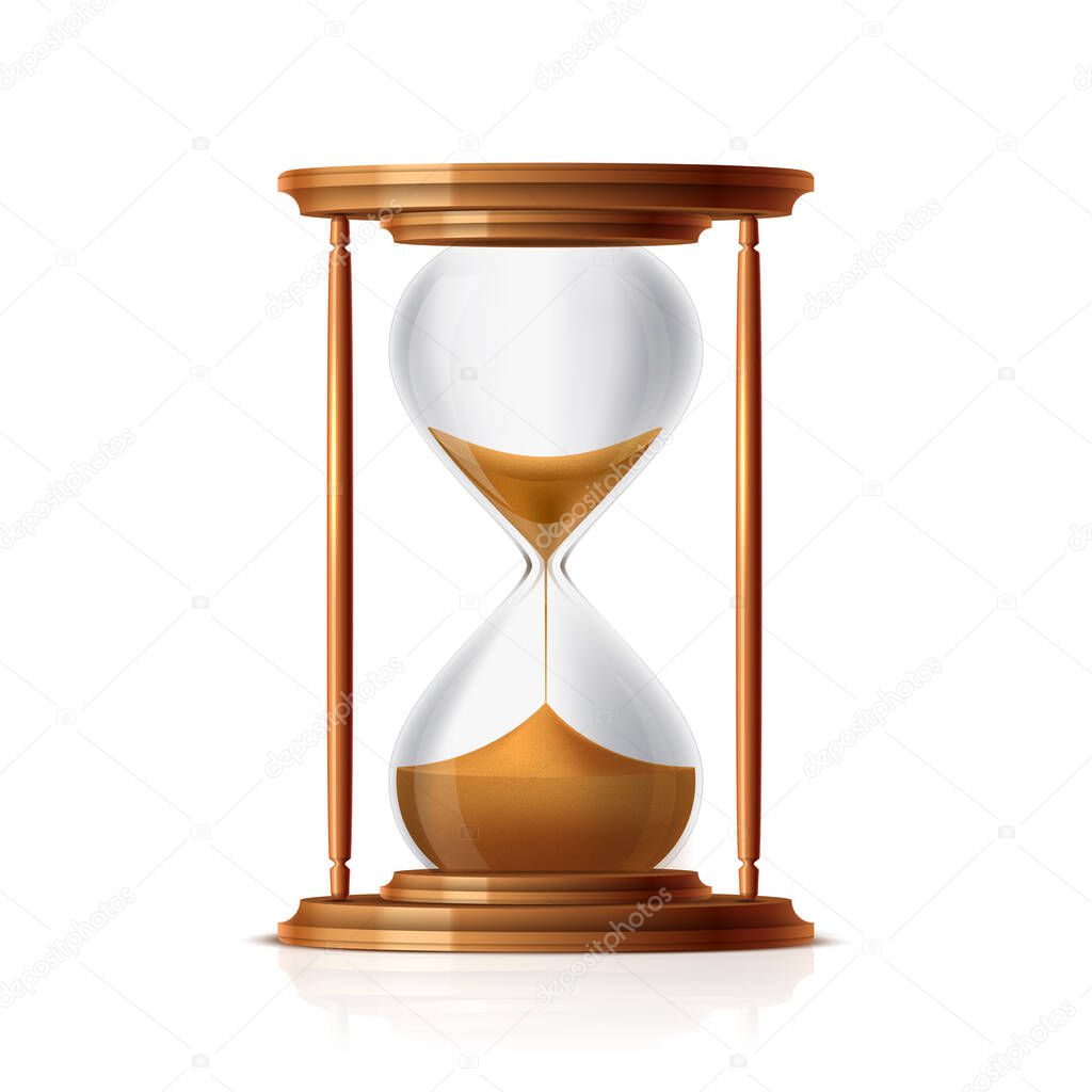 Hourglass vector illustration isolated on white background