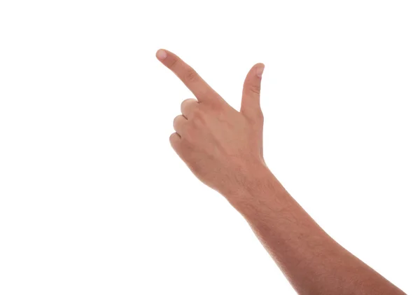 Male hand pointing — Stock Photo, Image