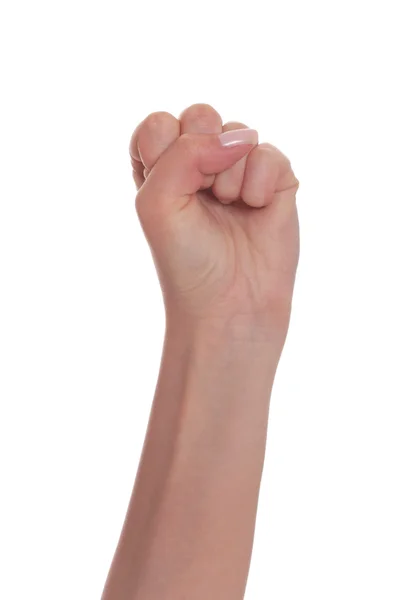 Raised Female fist — Stock Photo, Image