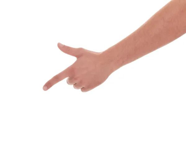 Wskazując męskiej ręki — Zdjęcie stockowe