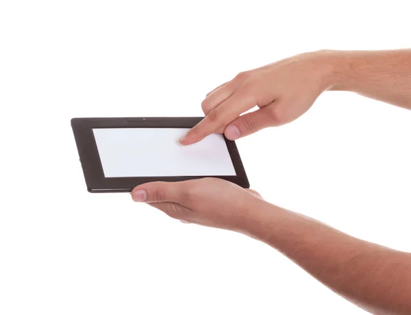 Female hands with tablet PC computer — Stock Photo, Image