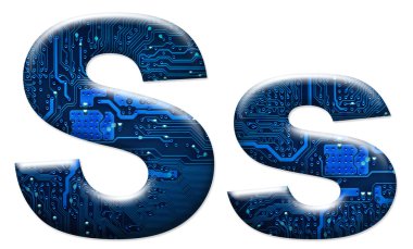 beyaz zemin üzerinde dijital harf s