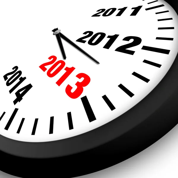 2013 Concept New Year Clock — Stock Photo, Image