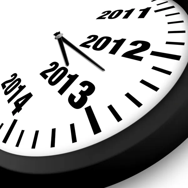 2013 Concept New Year Clock — Stock Photo, Image