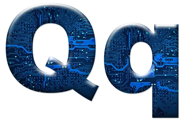 Digital letter Q on the white background — Stock Photo, Image