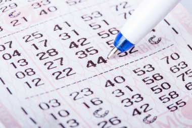 Loto bileti bilet numaraları ile