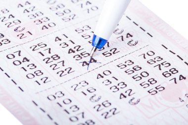 Loto bileti bilet numaraları ile