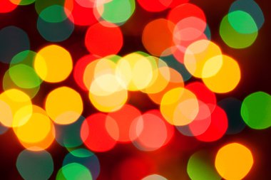 Odaklanamayan soyut ışıklar Noel arkaplanı