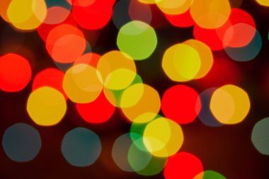 Odaklanamayan soyut ışıklar Noel arkaplanı
