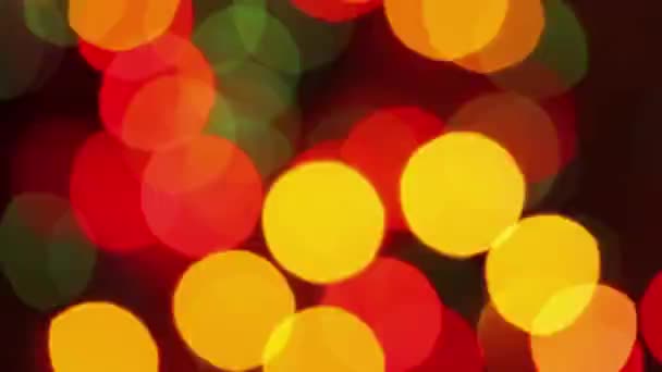 Defokussierte abstrakte Weihnachtsbeleuchtung — Stockvideo