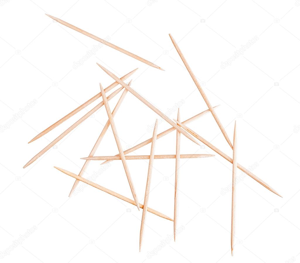Toothpicks isolated on the white background