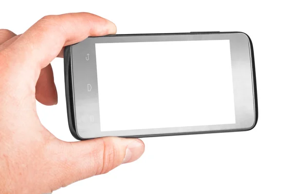 Мобільний телефон в руці — стокове фото