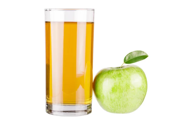 Apple juice och green apple — Stockfoto