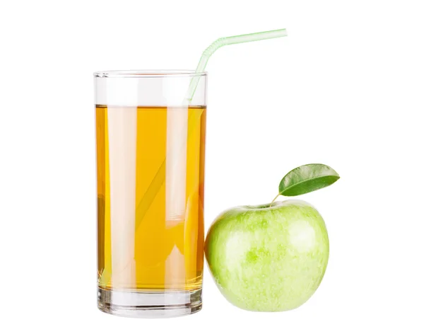 Apple juice och green apple — Stockfoto