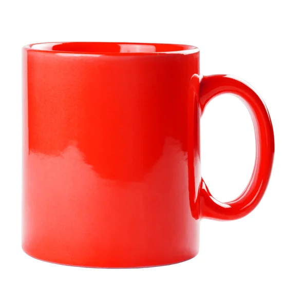 Prázdné prázdné červený hrnek na kávu nebo čaj — Stock fotografie