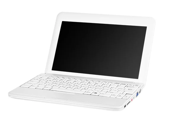 Λευκό lap-top που απομονώνονται σε λευκό φόντο — Φωτογραφία Αρχείου