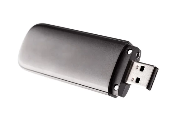 Schwarzer USB-Stick — Stockfoto