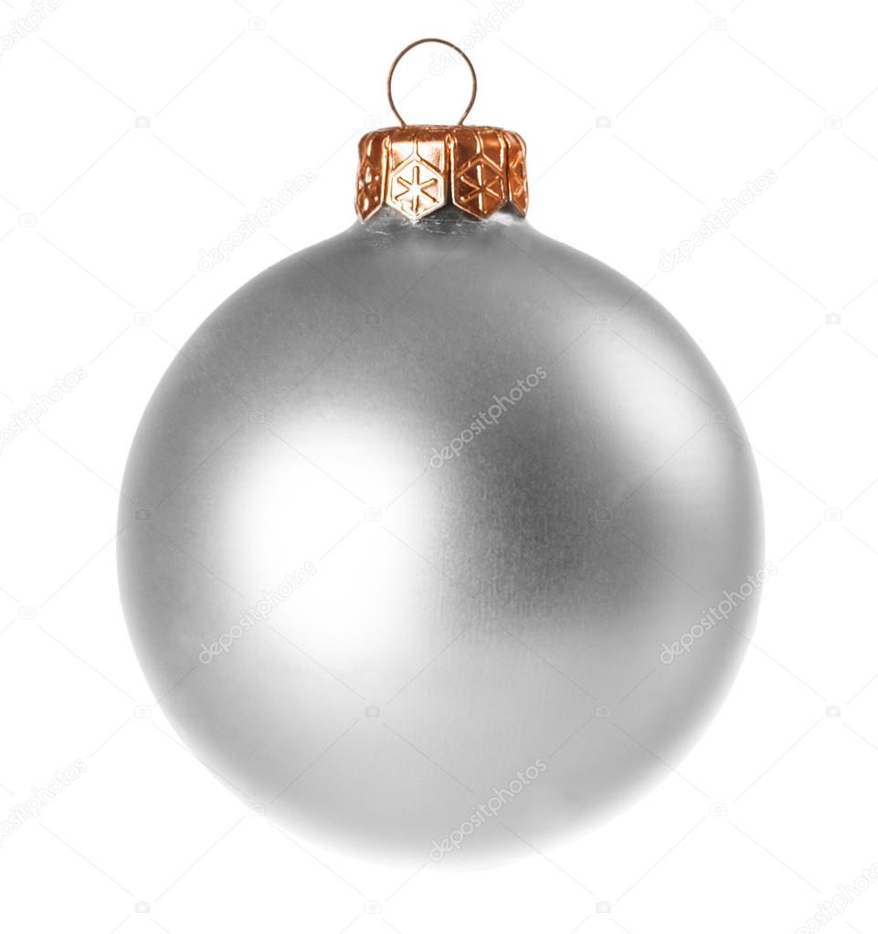 Silver dull christmas ball