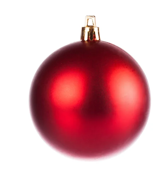 Vermelho maçante bola de Natal — Fotografia de Stock