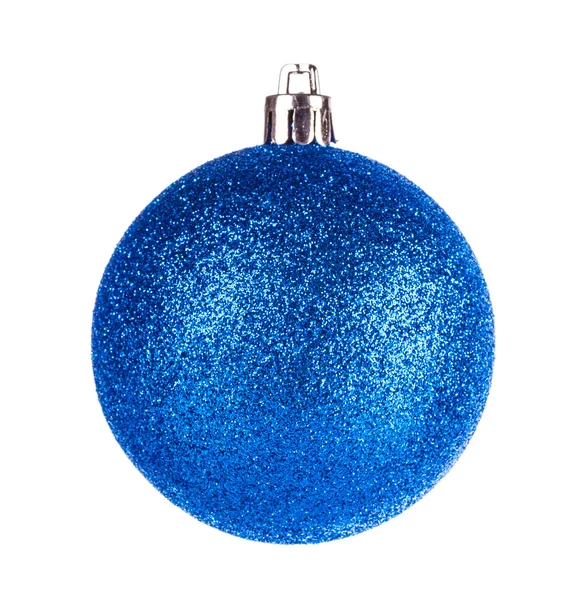蓝钝圣诞球 — 图库照片
