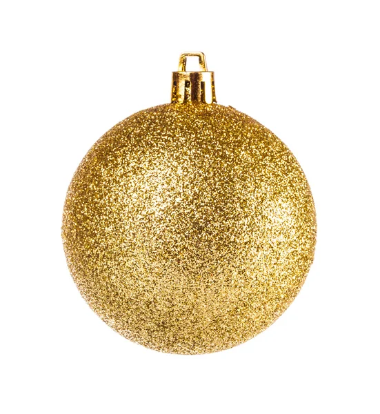 Yellow dull christmas ball — Stock Photo, Image