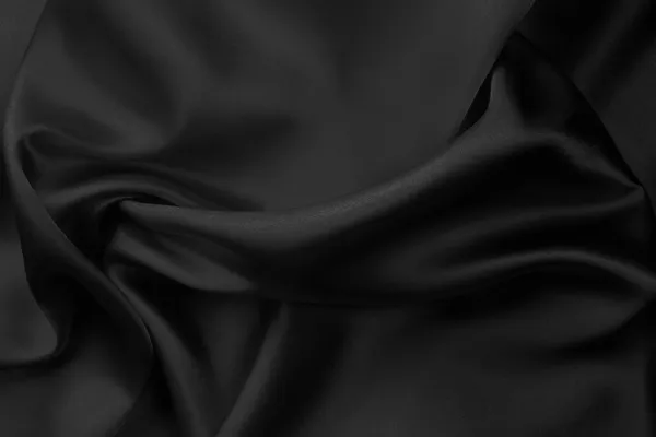 Tissu soie noir — Photo