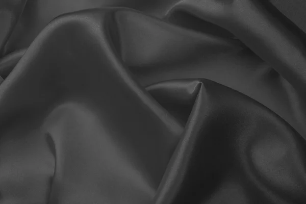 Black silk fabric — Stock Photo, Image