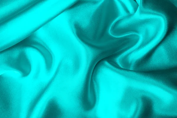 Blue silk fabric — Stock Photo, Image