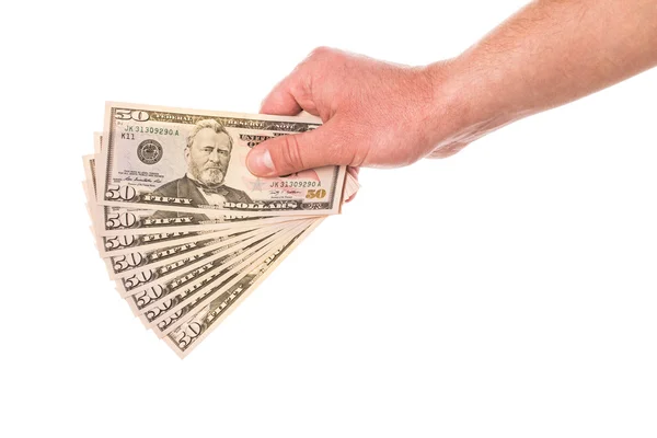 Man hand with dollars — Stock Photo, Image