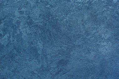 Dokulu mavi arkaplan. Dekoratif alçı duvarlar, duvar kağıtları. Mavi kış dokusu