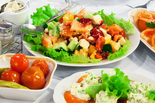 Salada fresca agradável — Fotografia de Stock
