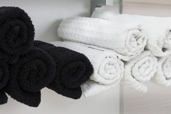 White and black towel — Stock Photo, Image