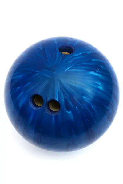 Jogo de bola azul no boliche — Fotografia de Stock