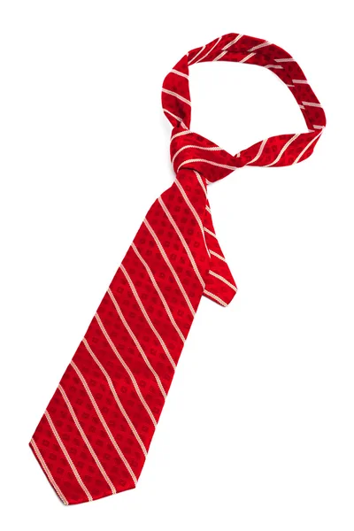 Red striped necktie — Stock Photo, Image