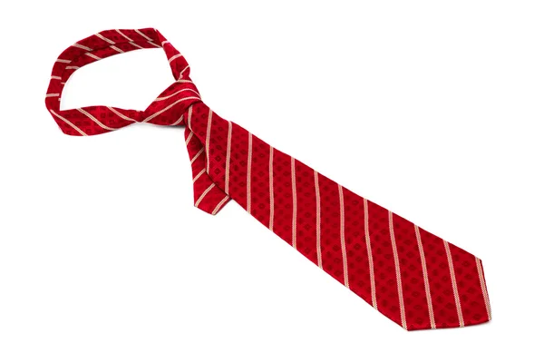 Piros csíkos nyakkendő — Stock Fotó