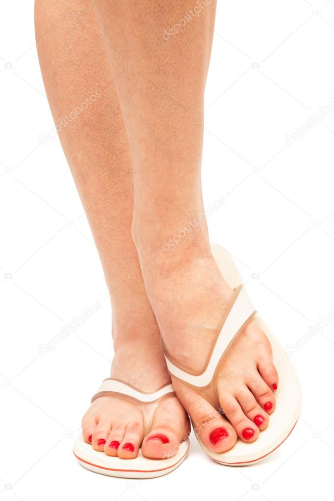 female feet in sandals