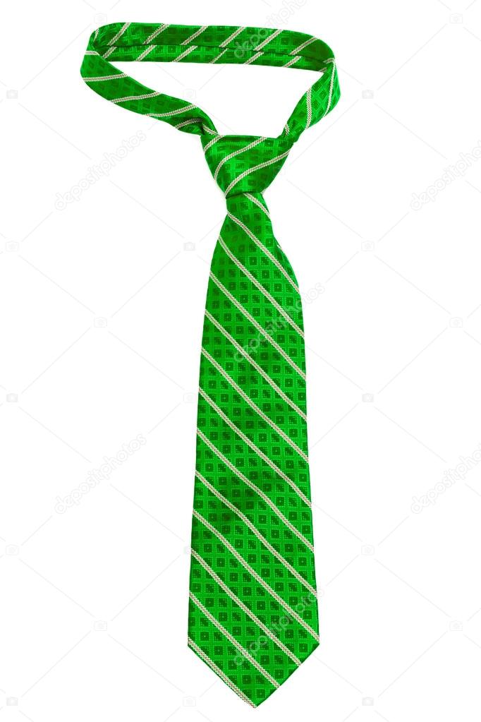 green striped necktie