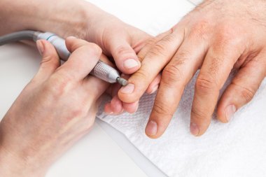 Manikür adam yakın çekim