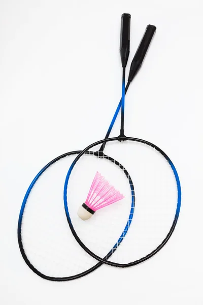 Badminton racket en shuttle — Stockfoto