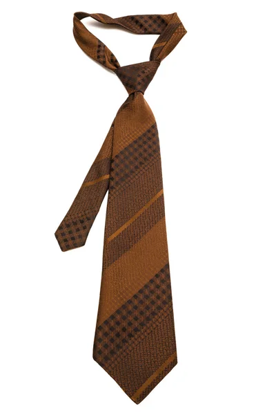 Kahverengi çizgili kravat — Stok fotoğraf