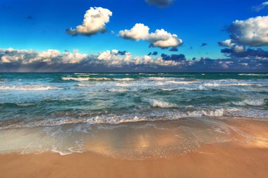 Okyanus ve sandy beach