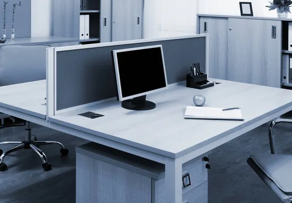 Monitor Desk Modern Office — Stock Photo, Image