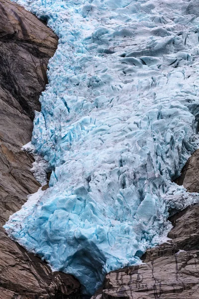 Glaciar Briksdal Primer Plano Olden Noruega —  Fotos de Stock